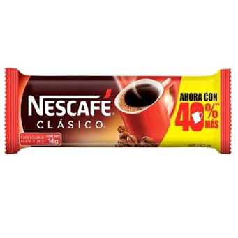 CAFÉ SOLUBLE NESCAFE CLASICO SOBRE 14 g